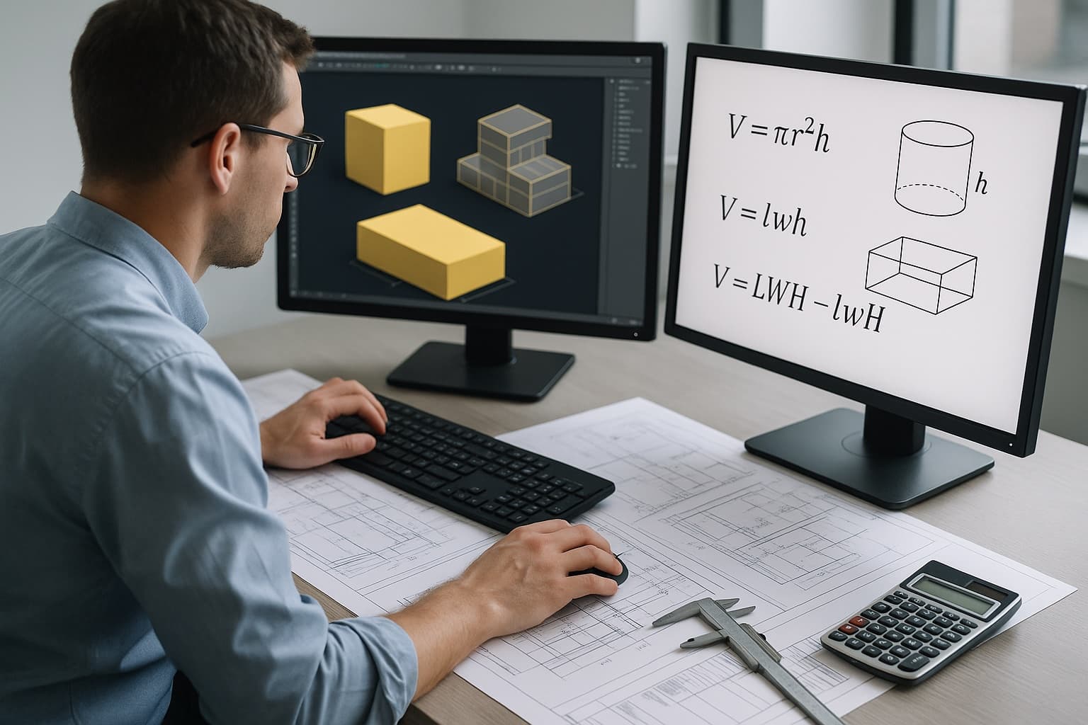Calculadora de volume profissional: ferramentas essenciais para engenheiros, arquitetos e profissionais técnicos