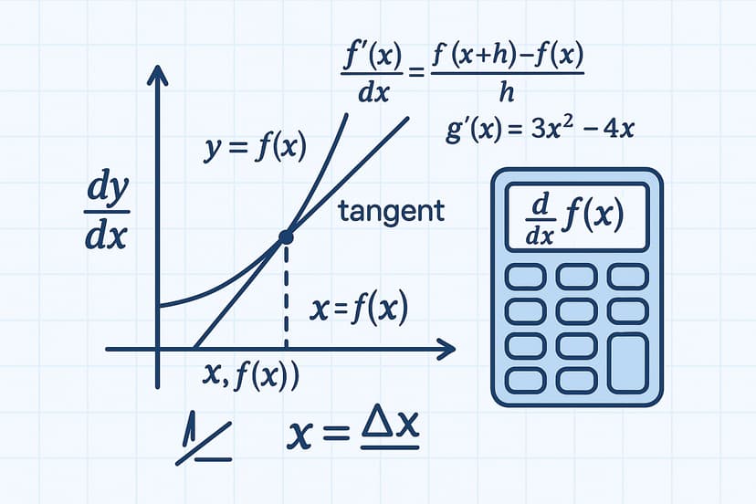 Calcolatrice derivata: guida completa ai derivati ​​del calcolo con soluzioni passo-passo