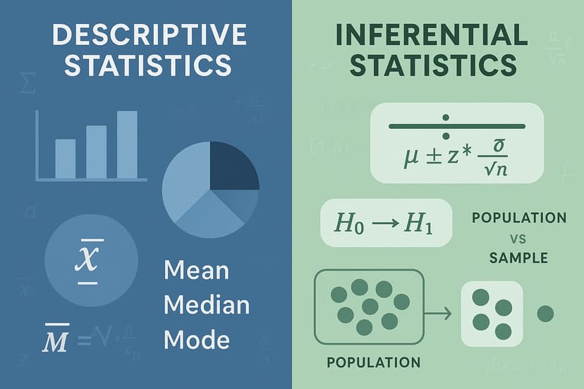 Estatística descritiva vs estatística inferencial: Guia completo para métodos de análise de dados