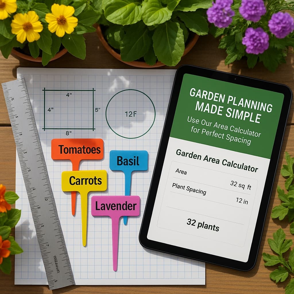 Planification du jardin Fais Simple: Utilisez notre calculatrice de zone pour un espacement parfait
