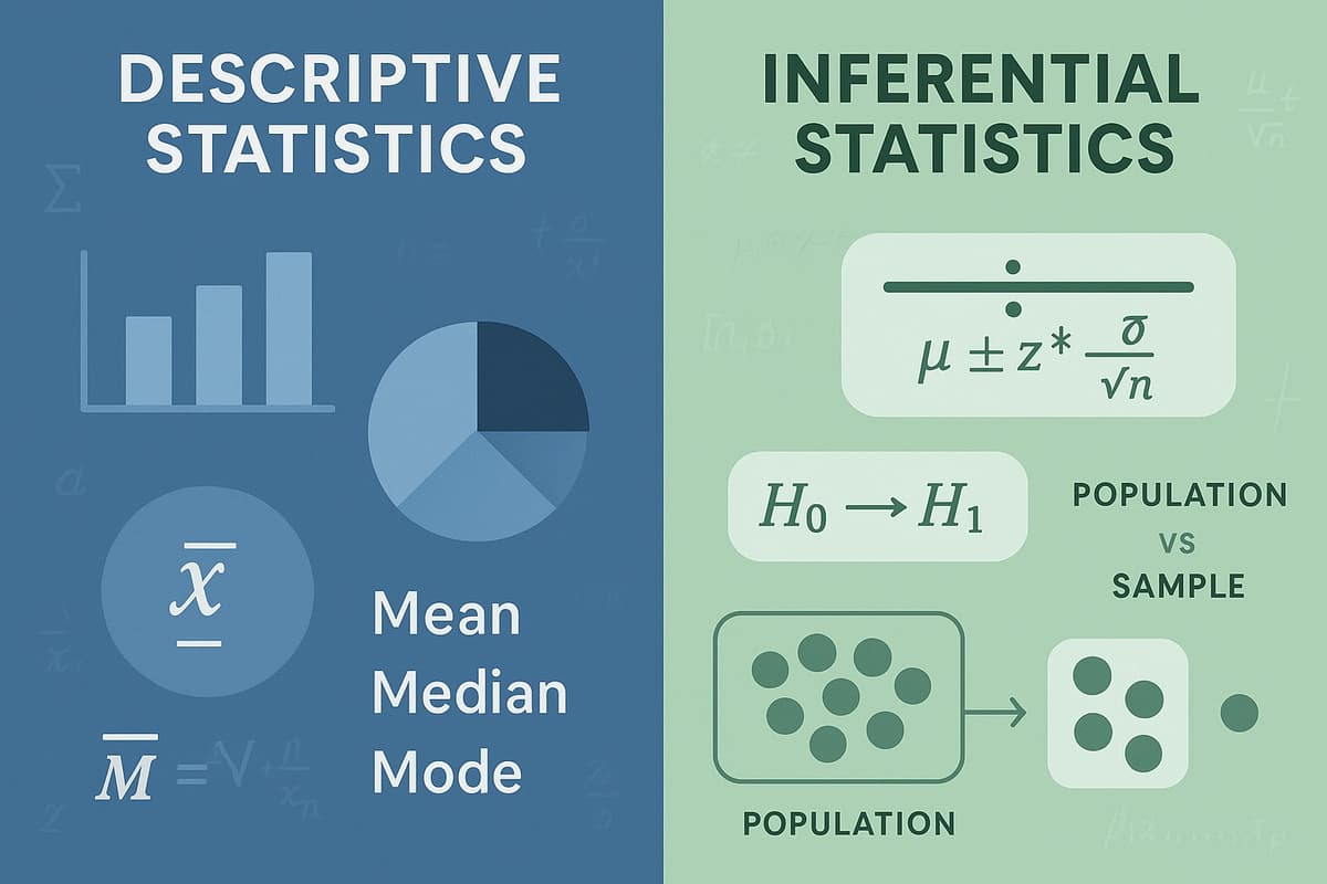 Descriptive vs Inferential Statistics: Complete Guide 2025